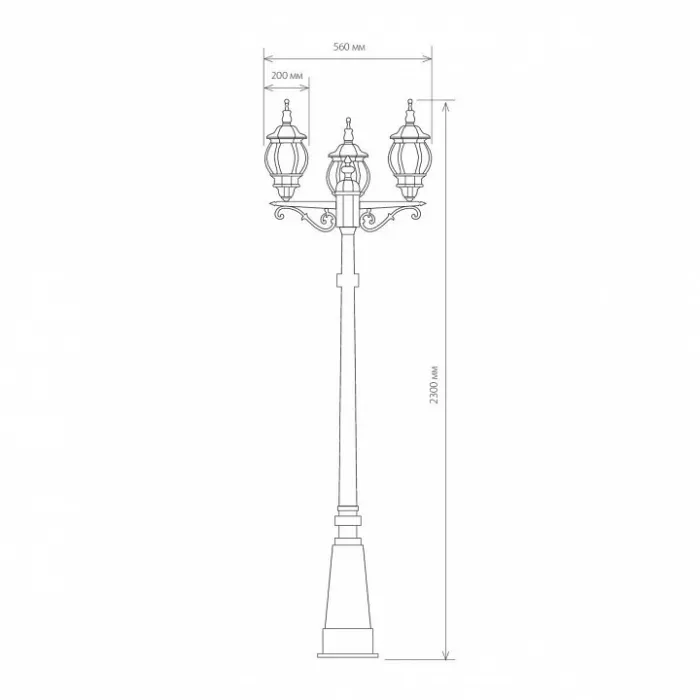 Фонарный столб Elektrostandard NLG99 NLG99HL005 черный от ImperiumLoft