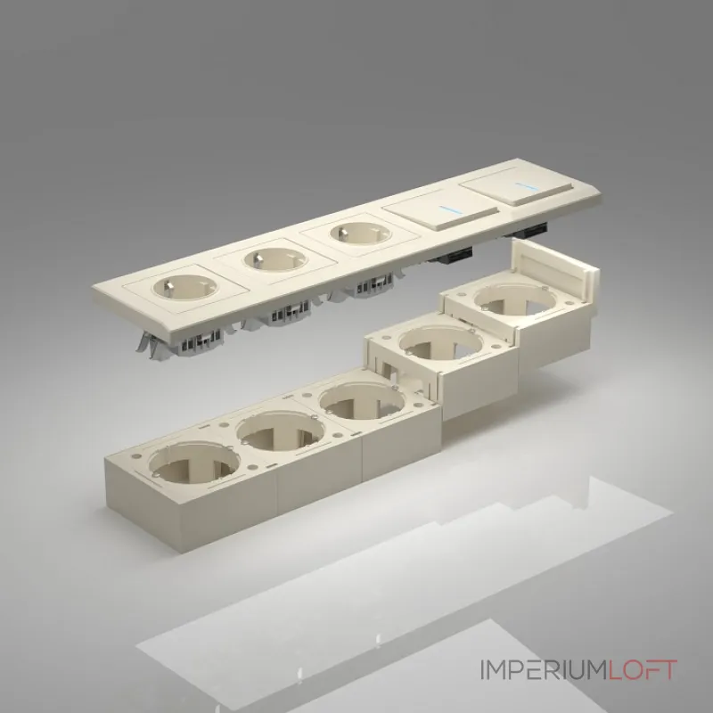 Короб накладной для розетки Werkel слоновая кость W8000003 от ImperiumLoft