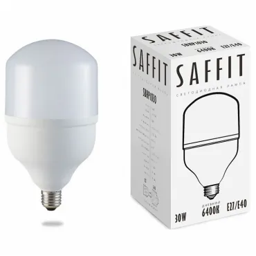 Лампа светодиодная Feron Saffit SBHP1030 E27-E40 30Вт 6400K 55091 Цвет арматуры белый Цвет плафонов белый