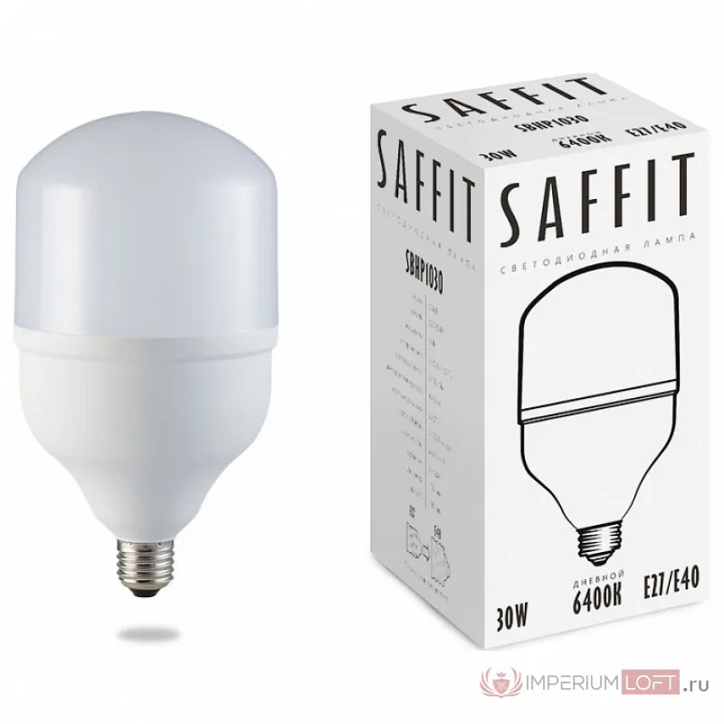Лампа светодиодная Feron Saffit SBHP1030 E27-E40 30Вт 6400K 55091 Цвет арматуры белый Цвет плафонов белый от ImperiumLoft