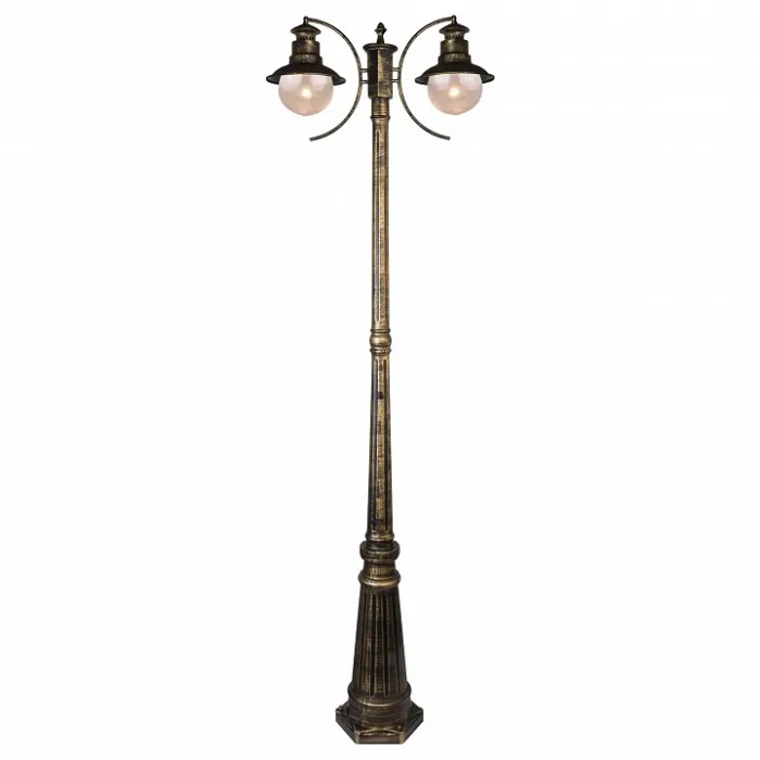 Фонарный столб Arte Lamp Amsterdam A1523PA-2BN Цвет арматуры бронза Цвет плафонов прозрачный от ImperiumLoft