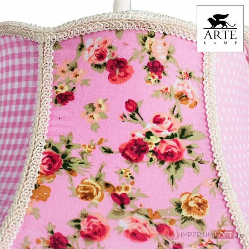 Подвесной светильник Arte Lamp Kids A9222SP-1WH Цвет арматуры белый Цвет плафонов розовый от ImperiumLoft
