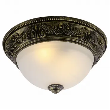 Накладной светильник Arte Lamp Piatti A8010PL-2AB Цвет арматуры бронза Цвет плафонов белый