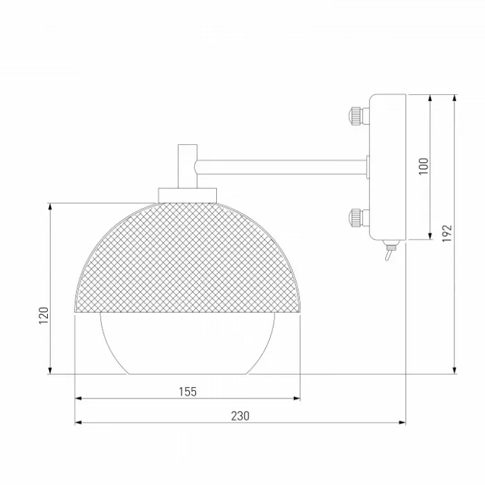 Бра Eurosvet Nocciola 70106/1 черный от ImperiumLoft