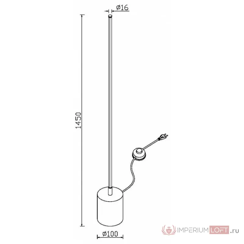 Торшер Maytoni Flow MOD147FL-L20BK1 от ImperiumLoft