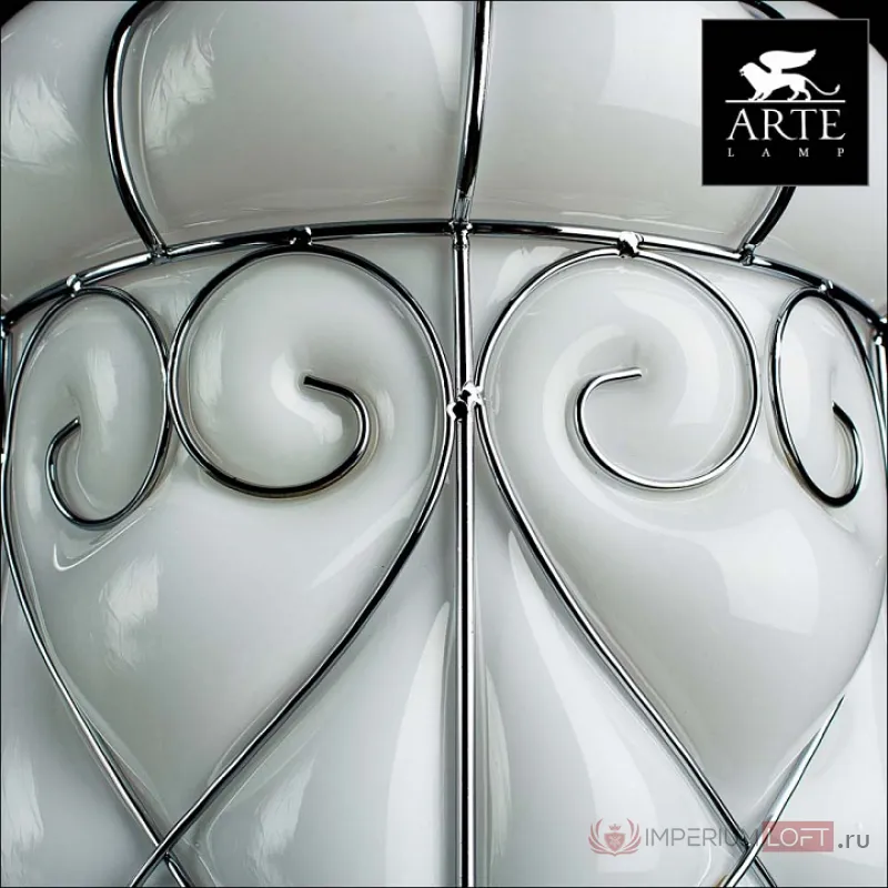 Подвесной светильник Arte Lamp Venezia A2227SP-3WH Цвет арматуры хром Цвет плафонов белый от ImperiumLoft