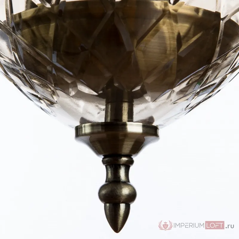 Подвесной светильник Divinare Reggia 1150/02 SP-3 Цвет арматуры бронза Цвет плафонов коричневый от ImperiumLoft