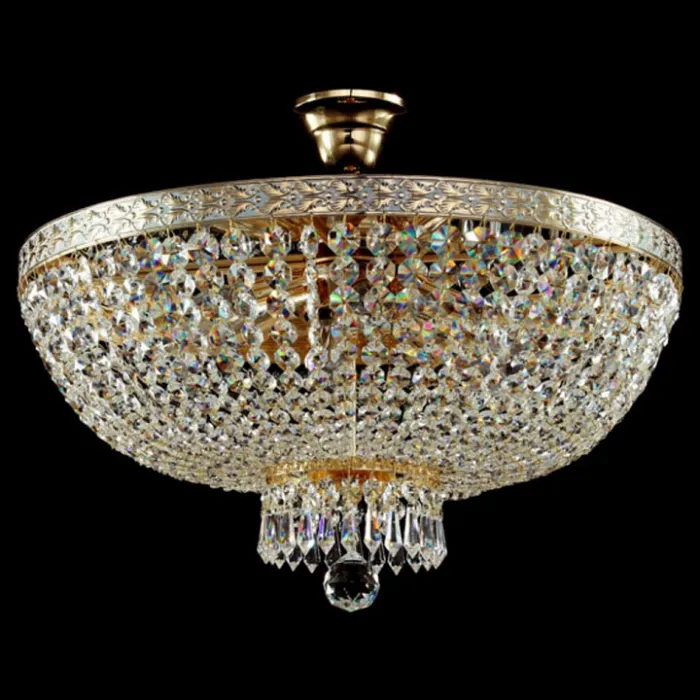 Люстра на штанге Maytoni Bella DIA750-PT50-WG Цвет арматуры золото Цвет плафонов прозрачный от ImperiumLoft