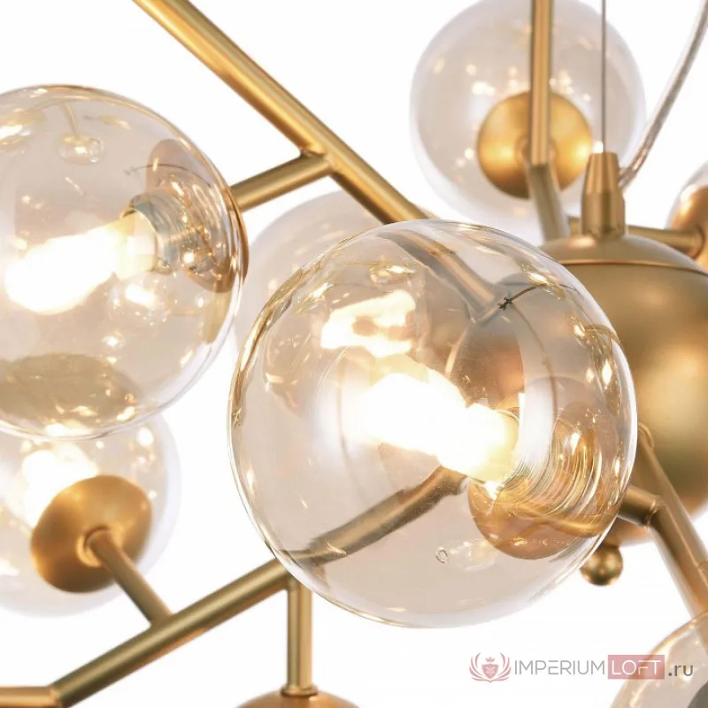 Подвесная люстра Maytoni Dallas MOD545PL-24G Цвет арматуры золото Цвет плафонов янтарный от ImperiumLoft