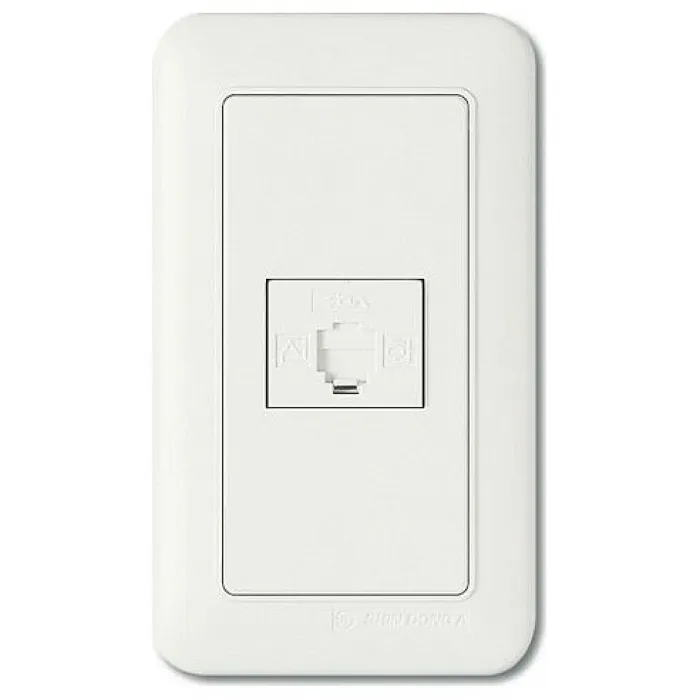 Розетка телефонная RJ-11 Imex 1423 WST 1423 WH Цвет арматуры белый от ImperiumLoft