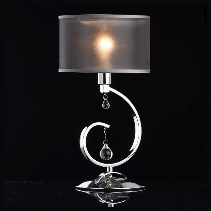 Настольная лампа декоративная MW-Light Федерика 82 379039401 Цвет арматуры хром Цвет плафонов черный от ImperiumLoft