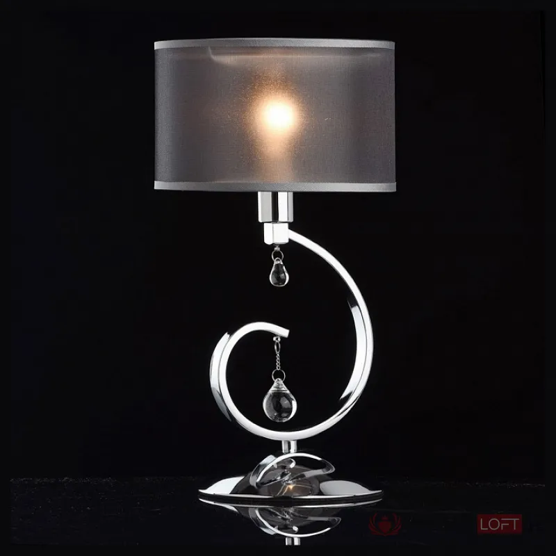 Настольная лампа декоративная MW-Light Федерика 82 379039401 Цвет арматуры хром Цвет плафонов черный от ImperiumLoft
