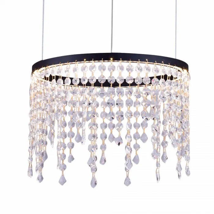 Подвесной светильник Lucia Tucci Eclipse eclipse 1671.1 D400 LED Цвет плафонов прозрачный Цвет арматуры черный от ImperiumLoft