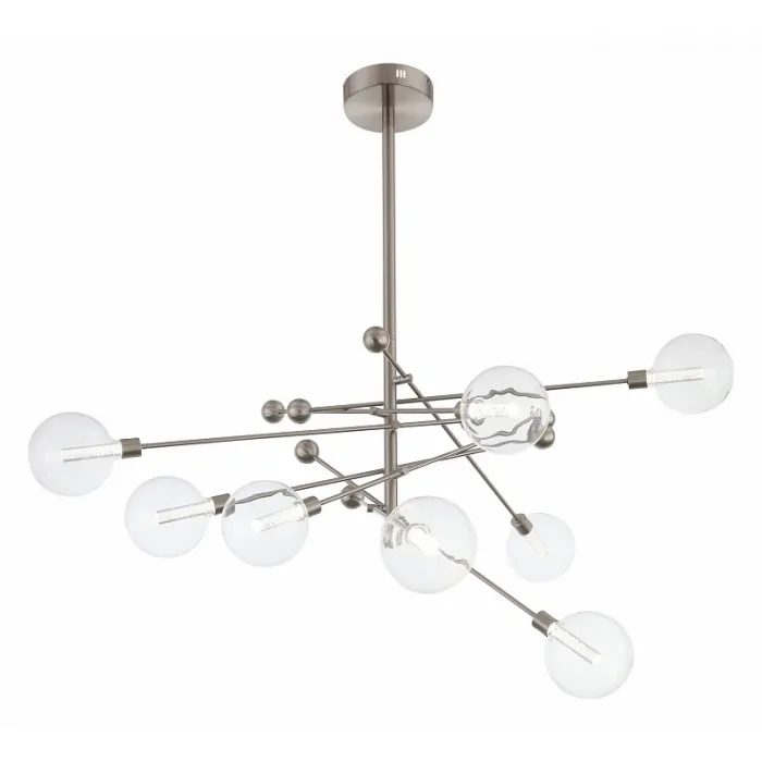 Люстра на штанге ST-Luce Giacio SL377.302.08 Цвет арматуры никель Цвет плафонов прозрачный от ImperiumLoft