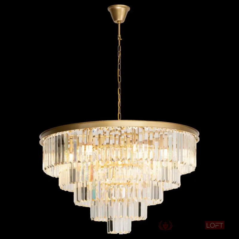 Подвесная люстра Loft it Prism Clear 10019/800C Цвет арматуры золото Цвет плафонов прозрачный от ImperiumLoft