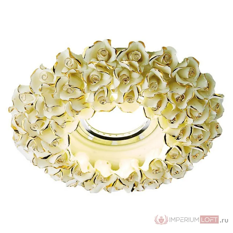 Встраиваемый светильник Ambrella Dising D5505 D5505 W/G Цвет арматуры белый Цвет плафонов золото от ImperiumLoft