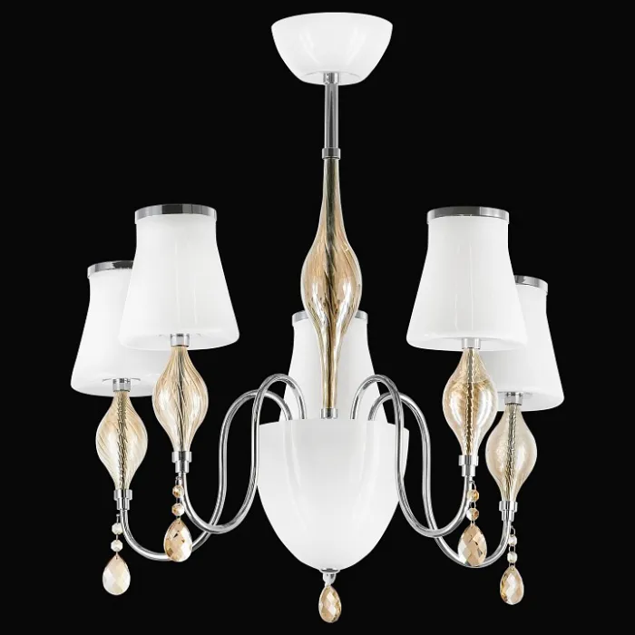 Люстра на штанге Lightstar Escica 806050 Цвет арматуры янтарный Цвет плафонов янтарный от ImperiumLoft