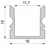 Профиль накладной  Deko-Light AU-02-10 970123 Цвет арматуры черный