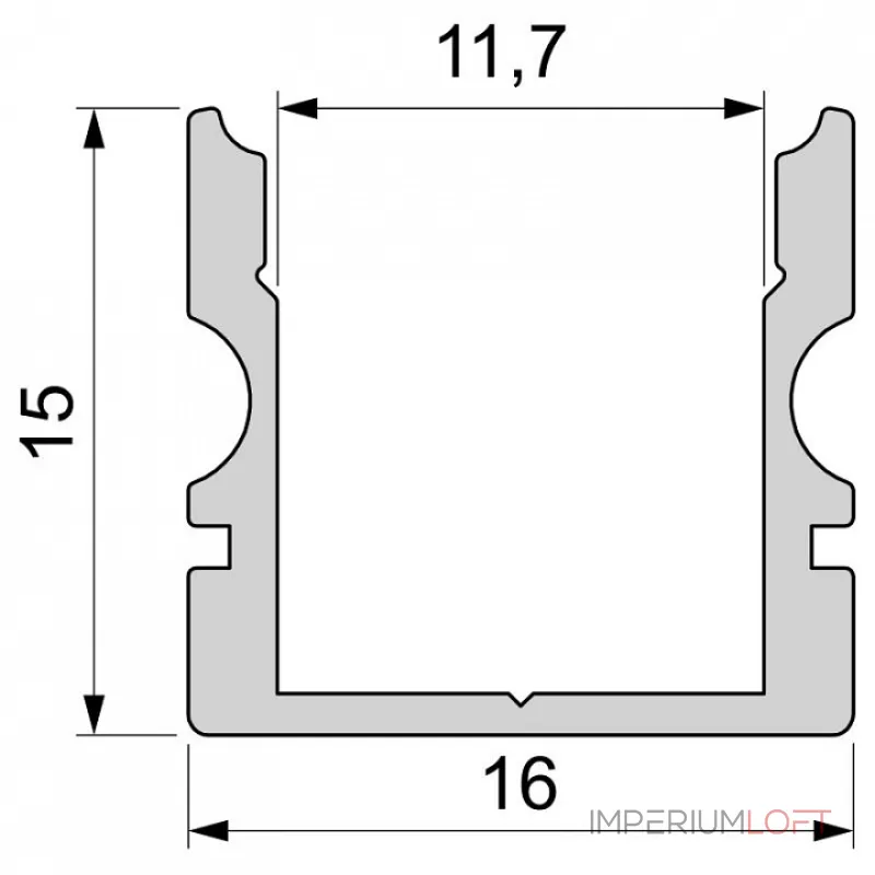Профиль накладной  Deko-Light AU-02-10 970123 Цвет арматуры черный