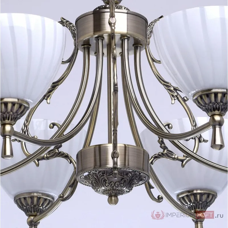 Подвесная люстра MW-Light Ариадна 15 450014406 Цвет арматуры бронза Цвет плафонов белый от ImperiumLoft