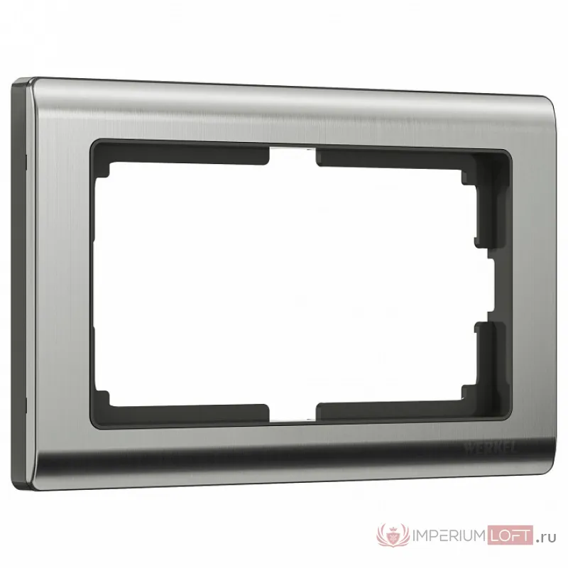 Рамка для двойной розетки Werkel Metallic W0081602 Цвет арматуры никель от ImperiumLoft