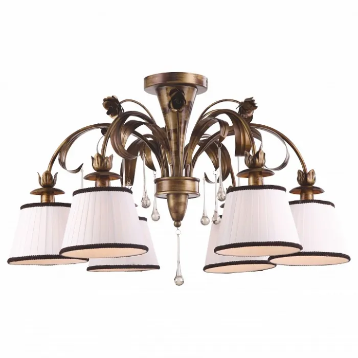 Люстра на штанге Arte Lamp Borgia A8100PL-6GA Цвет арматуры золото Цвет плафонов белый от ImperiumLoft