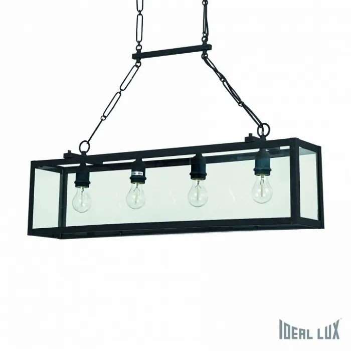 Подвесной светильник Ideal Lux Igor IGOR SP4 NERO Цвет арматуры черный Цвет плафонов разноцветный от ImperiumLoft