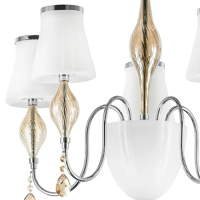 Люстра на штанге Lightstar Escica 806050 Цвет арматуры янтарный Цвет плафонов янтарный от ImperiumLoft