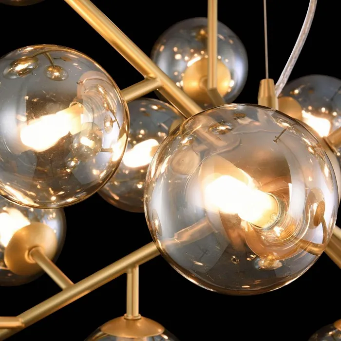 Подвесная люстра Maytoni Dallas MOD545PL-24G Цвет арматуры золото Цвет плафонов янтарный от ImperiumLoft