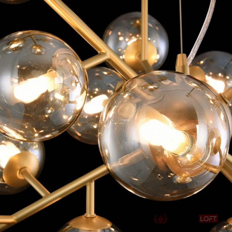 Подвесная люстра Maytoni Dallas MOD545PL-24G Цвет арматуры золото Цвет плафонов янтарный от ImperiumLoft
