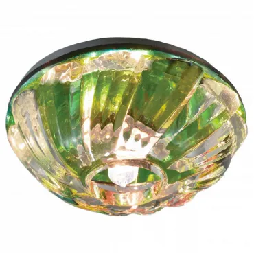 Встраиваемый светильник Arte Lamp Brilliants A8419PL-1CC Цвет арматуры хром Цвет плафонов зеленый