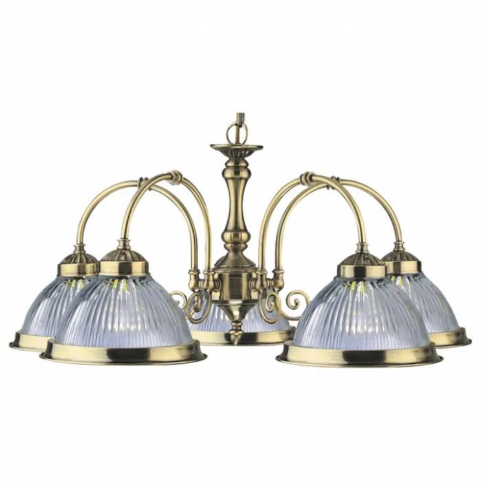 Подвесная люстра Arte Lamp American Diner A9366LM-5AB Цвет арматуры бронза Цвет плафонов прозрачный от ImperiumLoft