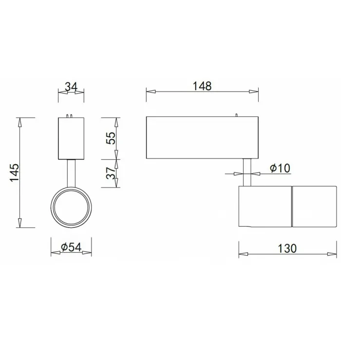 Светильник на штанге Donolux DL18789 DL18789/01M Black от ImperiumLoft