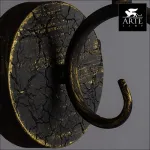Бра Arte Lamp Swirls A6253AP-1BA Цвет арматуры черный Цвет плафонов белый от ImperiumLoft