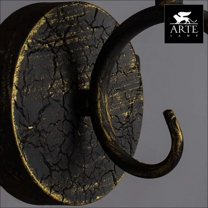 Бра Arte Lamp Swirls A6253AP-1BA Цвет арматуры черный Цвет плафонов белый от ImperiumLoft