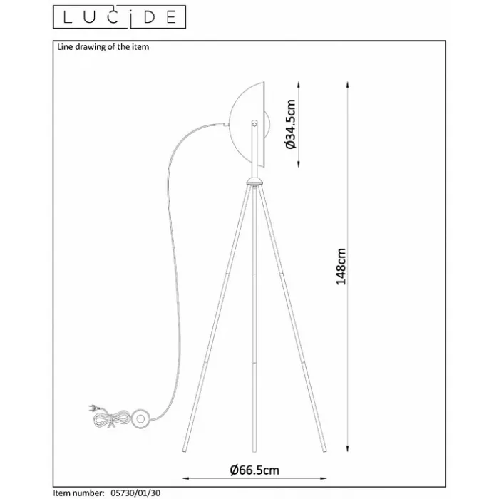 Торшер Lucide 05730/01/30 от ImperiumLoft