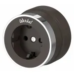 Розетка с заземлением Werkel Vintage мокко, хром W5871052 от ImperiumLoft
