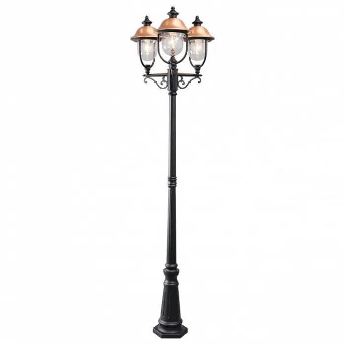 Фонарный столб MW-Light Дубай 805040702 Цвет арматуры медь Цвет плафонов прозрачный от ImperiumLoft