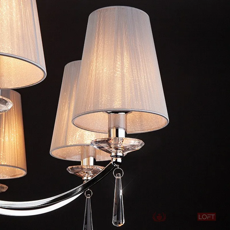 Подвесная люстра Eurosvet Valery 60079/8 хром от ImperiumLoft
