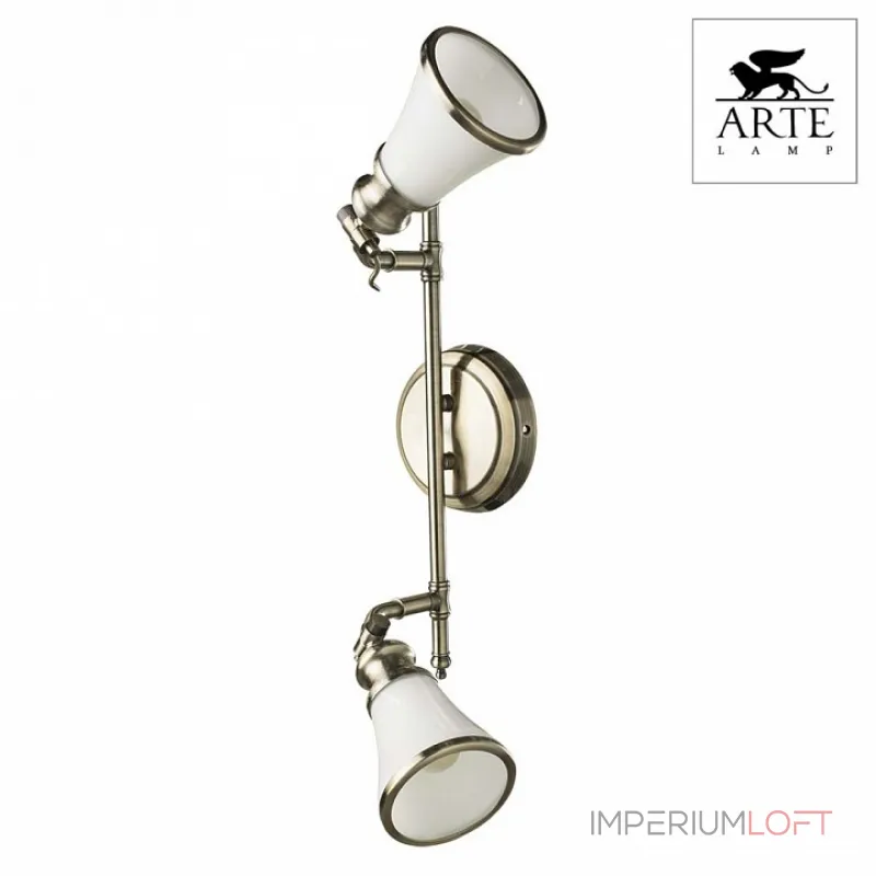 Спот Arte Lamp Vento A9231AP-2AB Цвет арматуры бронза Цвет плафонов белый