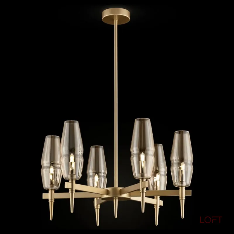 Люстра на штанге Maytoni Lita H002PL-06G 