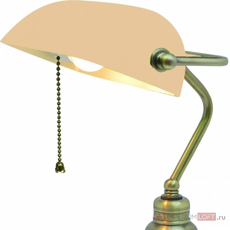 Настольная лампа офисная Arte Lamp Banker A2493LT-1AB Цвет арматуры бронза Цвет плафонов белый от ImperiumLoft