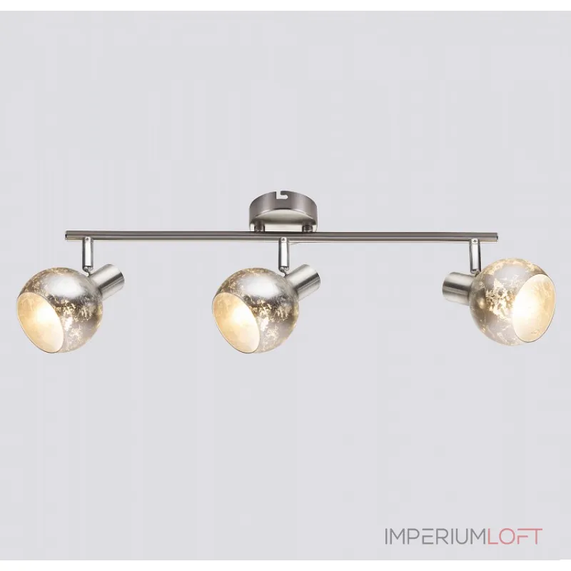 Спот Rivoli Craquelure W3 SN Б0038127 Цвет арматуры никель Цвет плафонов серебро