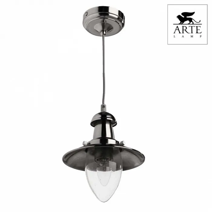 Подвесной светильник Arte Lamp Fisherman A5518SP-1SS Цвет арматуры серебро Цвет плафонов прозрачный от ImperiumLoft