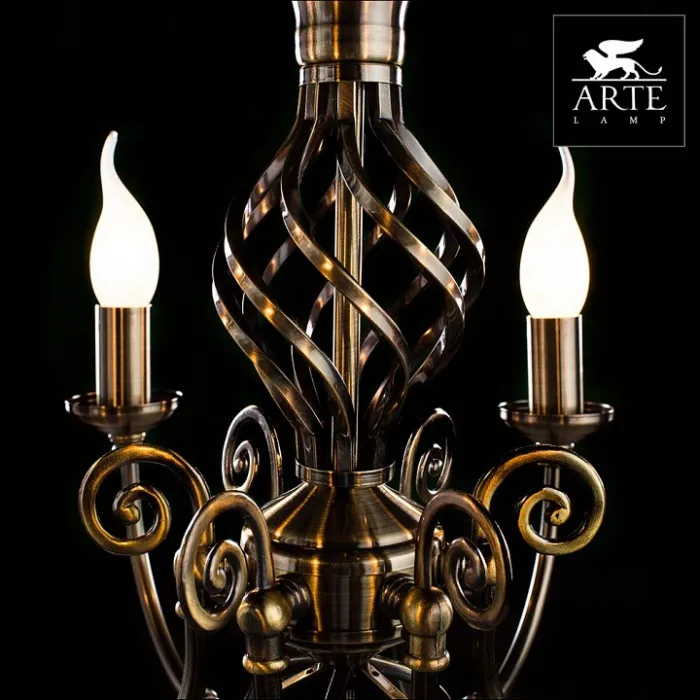 Подвесная люстра Arte Lamp Zanzibar A8392LM-6AB Цвет арматуры бронза Цвет плафонов белый от ImperiumLoft