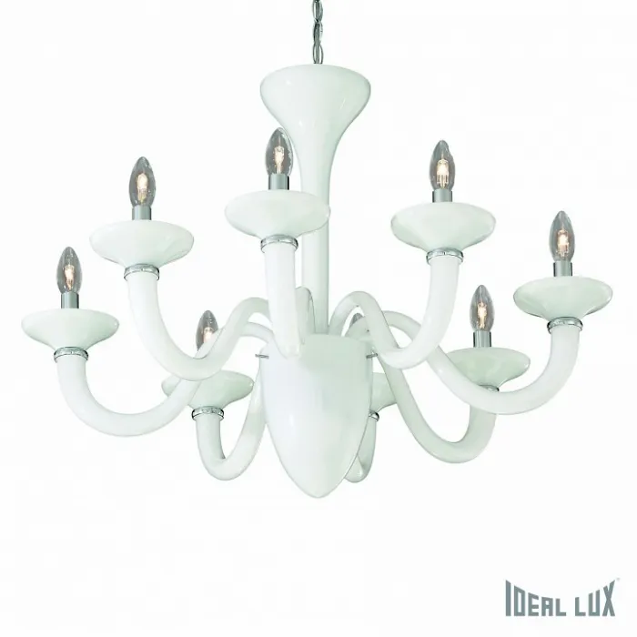 Подвесная люстра Ideal Lux White Lady WHITE LADY SP8 BIANCO Цвет арматуры белый от ImperiumLoft