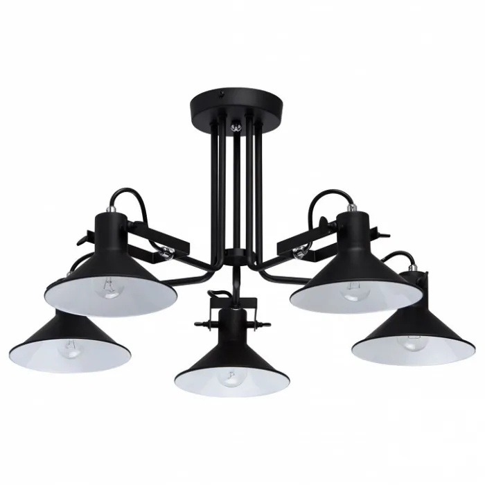 Люстра на штанге MW-Light Даунтаун 3 691010805 Цвет арматуры черный Цвет плафонов черный от ImperiumLoft