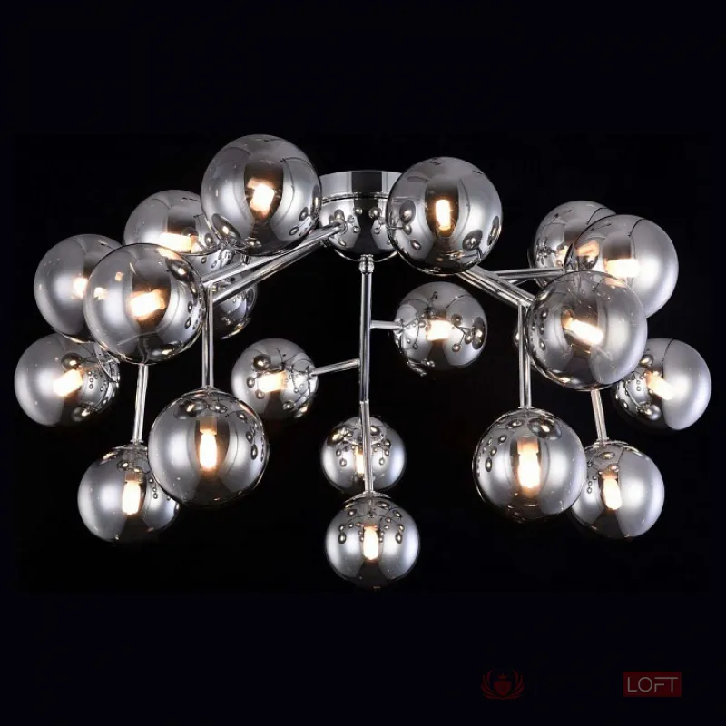 Потолочная люстра Maytoni Dallas MOD545PL-20CH Цвет арматуры хром Цвет плафонов серый от ImperiumLoft