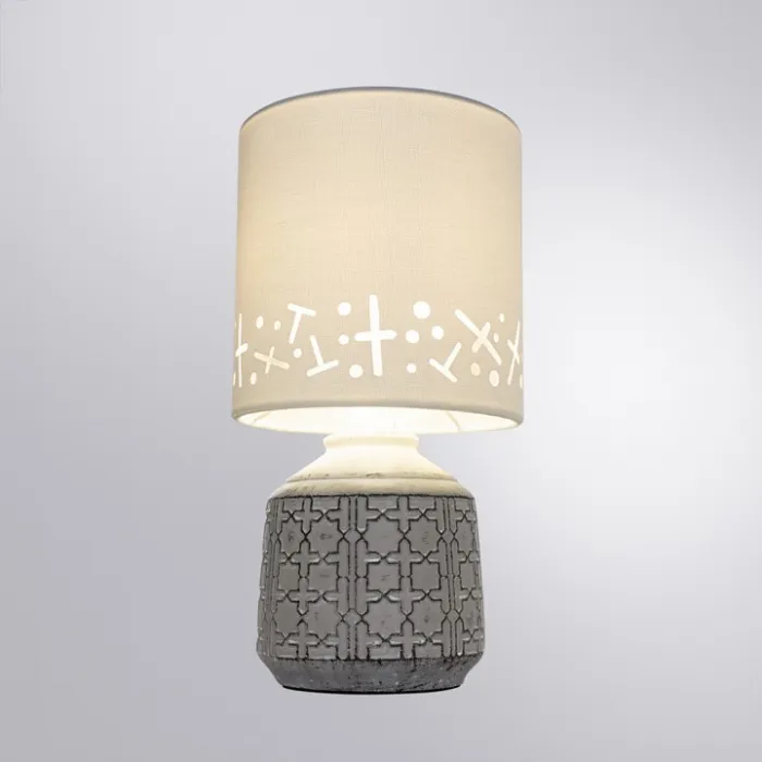 Настольная лампа декоративная Arte Lamp Bunda A4007LT-1GY Цвет арматуры Серый Цвет плафонов Белый от ImperiumLoft