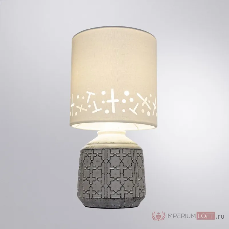 Настольная лампа декоративная Arte Lamp Bunda A4007LT-1GY Цвет арматуры Серый Цвет плафонов Белый от ImperiumLoft